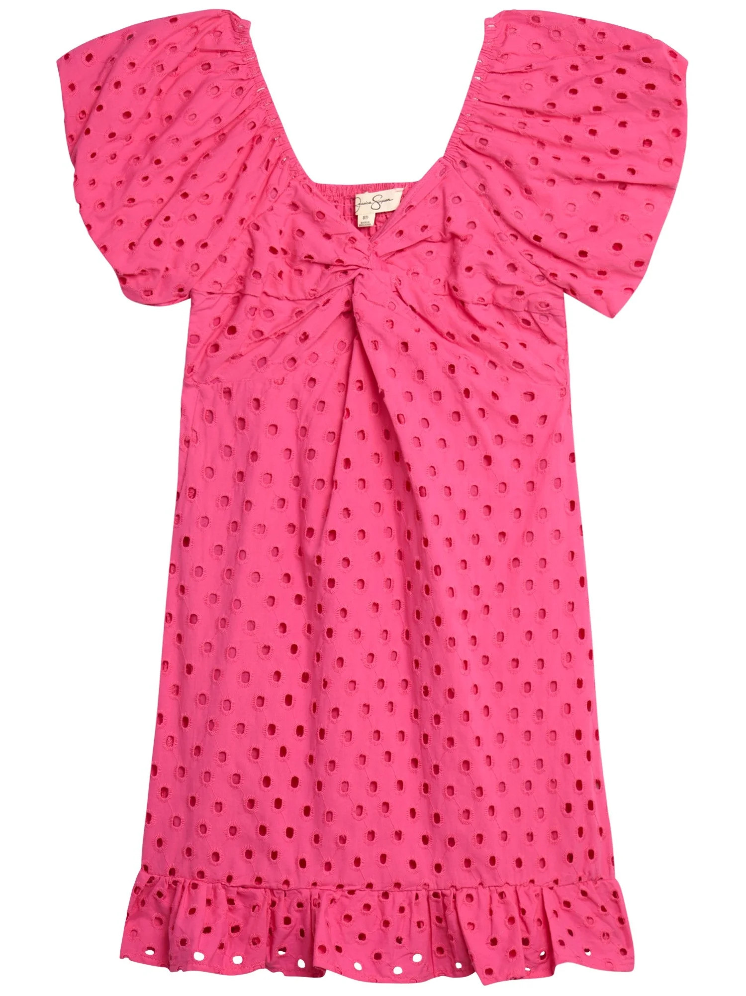 Tdoqot Girls Swing Dresses- Square Neck Ruffled Short Sleeve Casual Summer Midi Dress Blue Size 6... | Walmart (US)