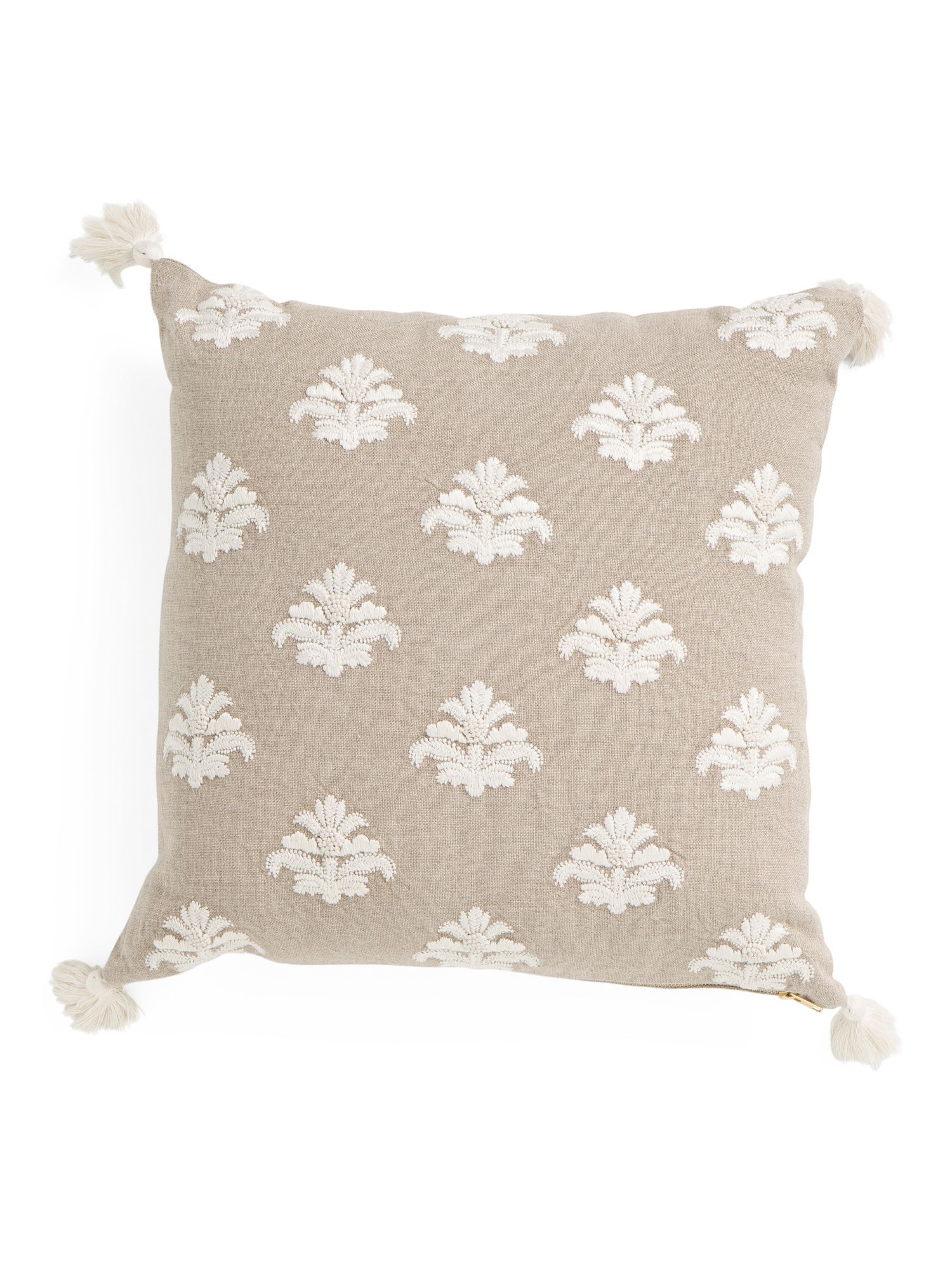 20x20 Linen Embroidered Floral Pillow | The Global Decor Shop | Marshalls | Marshalls