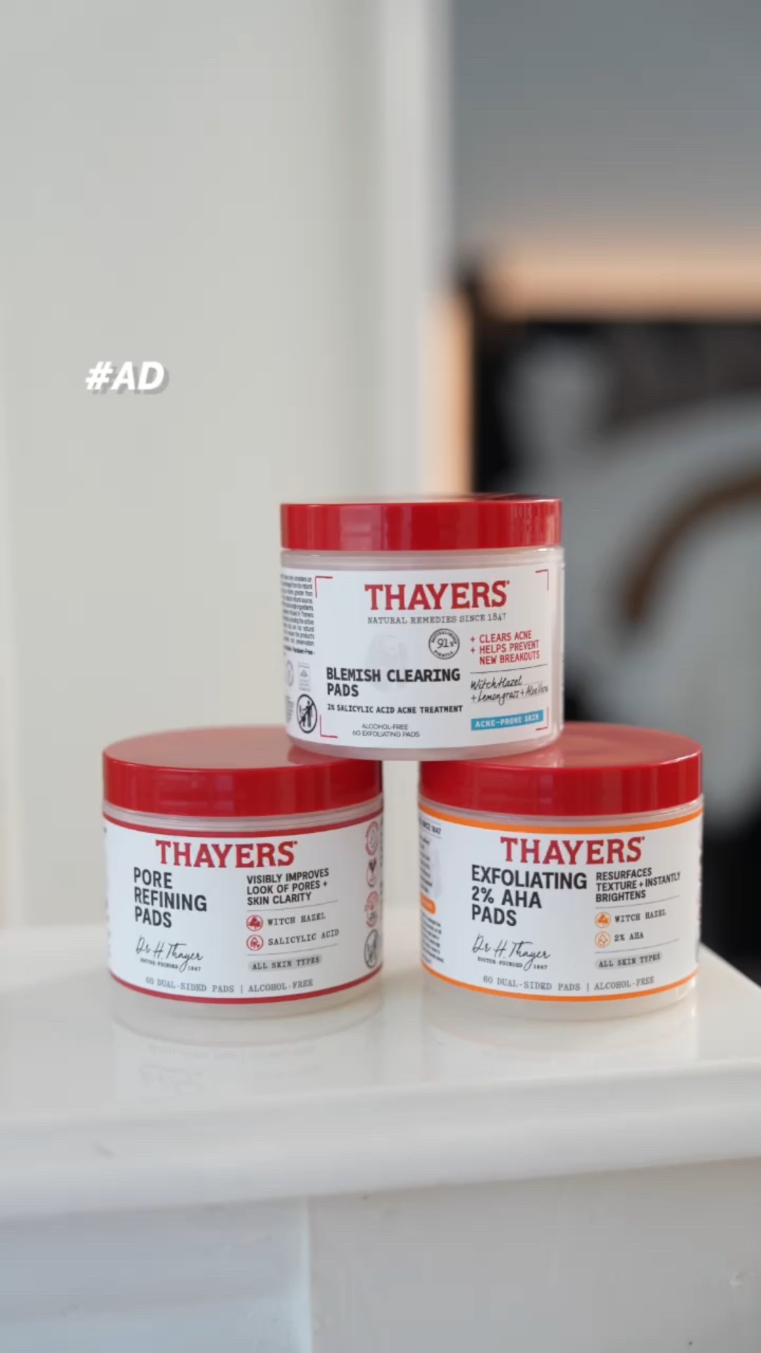 #AD Here are 3 Thayers products to consider adding to your skincare routine. Thayers Pads are
great to clear acne and helps prevent breakouts. Thayers Pore Refining Pads are great to
visibly minimize the look of pores and the Thayers Exfoliating 2% AHA Pads will gently exfoliate
and brighten the skin. #ThayersPartner #ad #targetstyle #TargetPartner #Target @thayers
@Target 