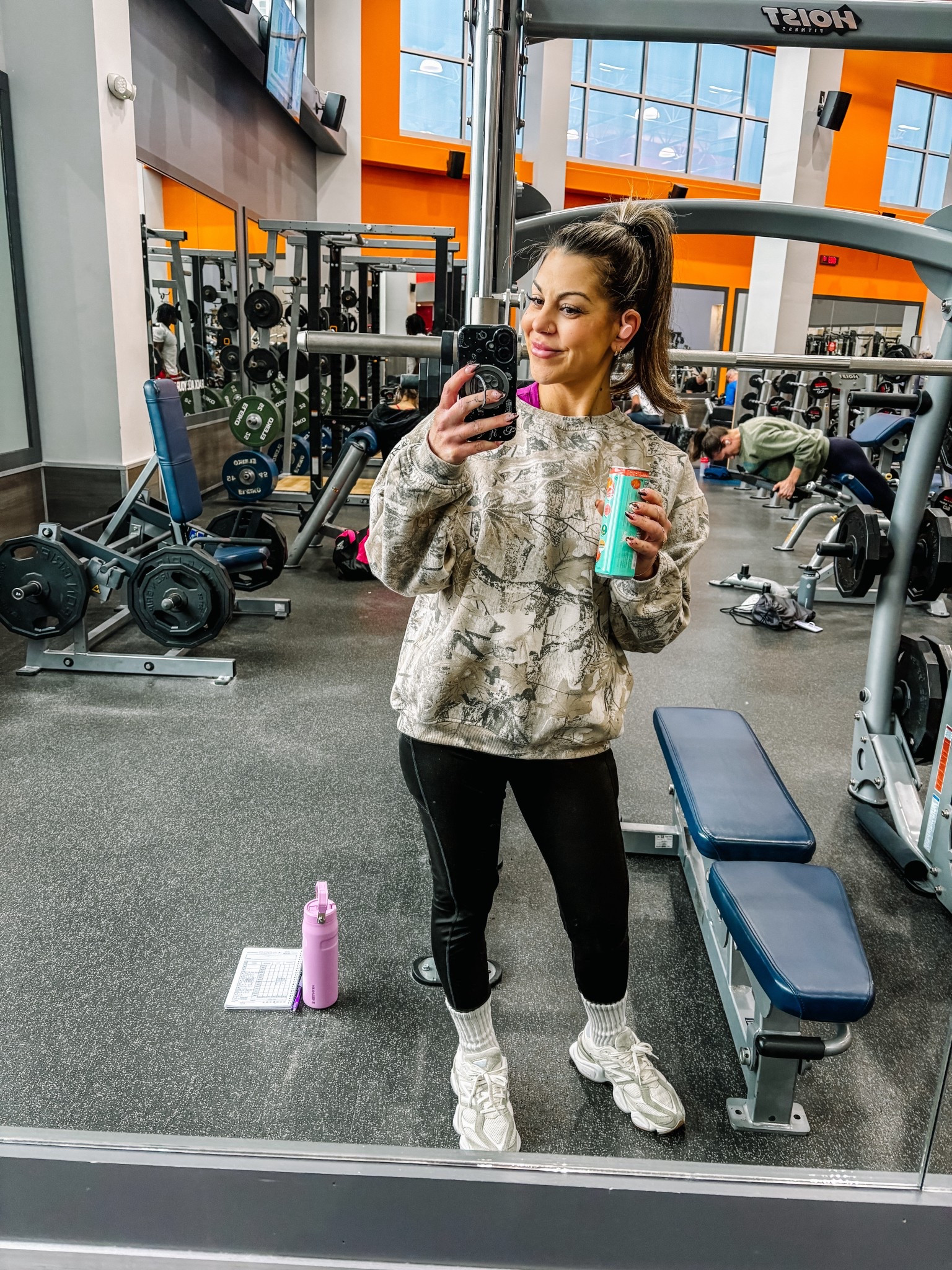 Gym OOTD!! 
I’m loving this comfy crewneck!! 
Fits TTS & under $35!!

#LTKfitnessgoals #LTKActive #LTKootd