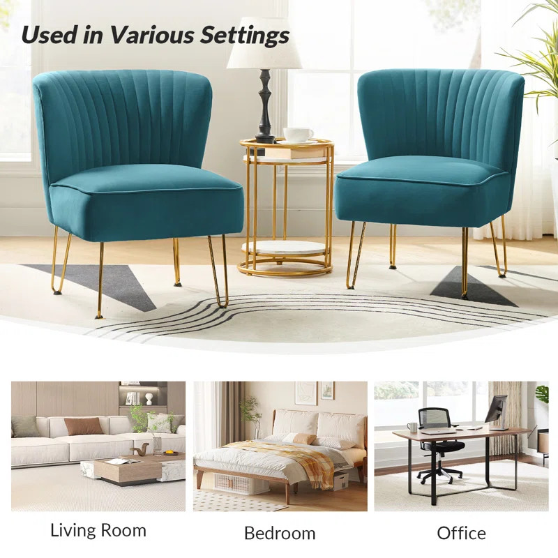 Celisha 26'' Wide Tufted Velvet Side Chair | Wayfair North America