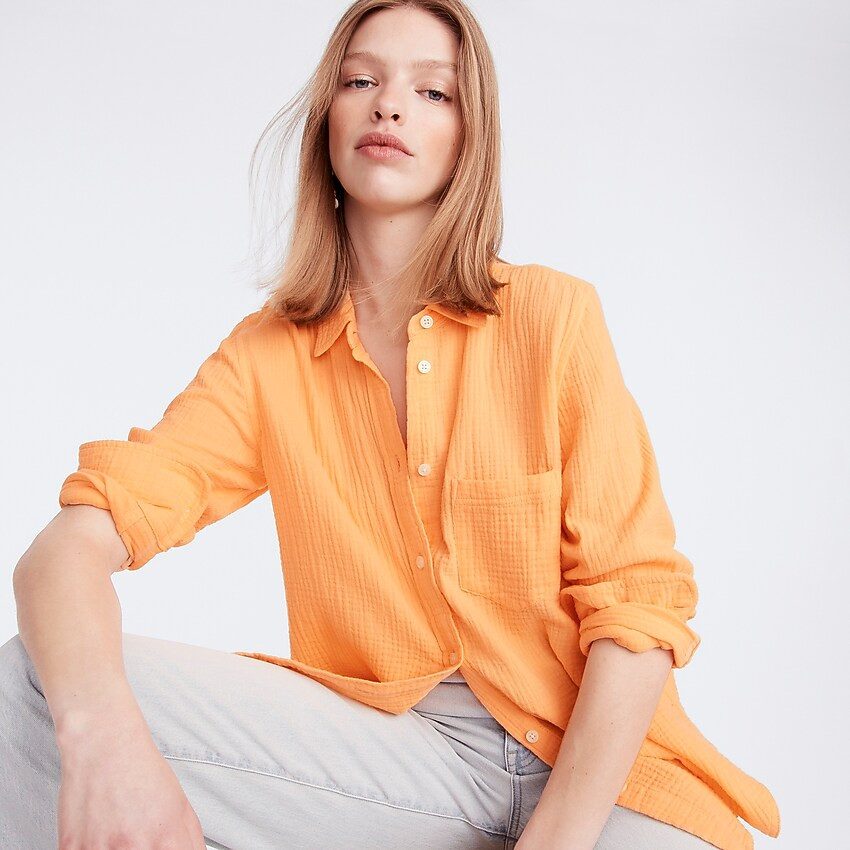 Classic-fit soft gauze shirt | J. Crew US