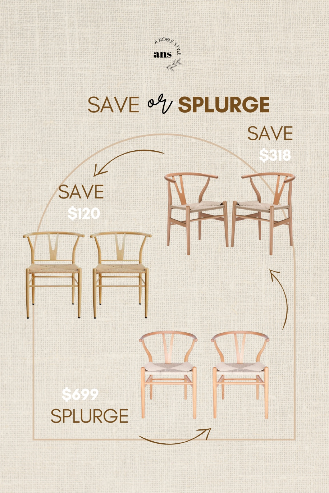 Save or splurge wishbone chairs. 


Same vibe for less, look for less, daily dupe, double take, dining chairs, dining room decor

#LTKFind #LTKhome #LTKsalealert