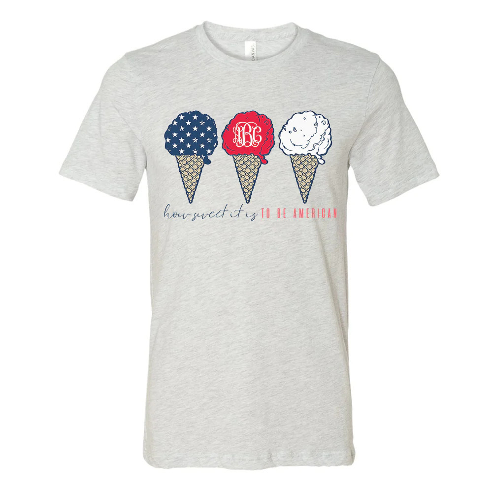 Monogrammed 'How Sweet It Is To Be American' Premium T-Shirt | United Monograms