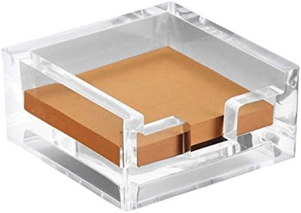 Amazon.com : Modern Innovations 3 x 3 Crystal Clear Acrylic Notepad Holder W/O Pads - Sticky Note... | Amazon (US)