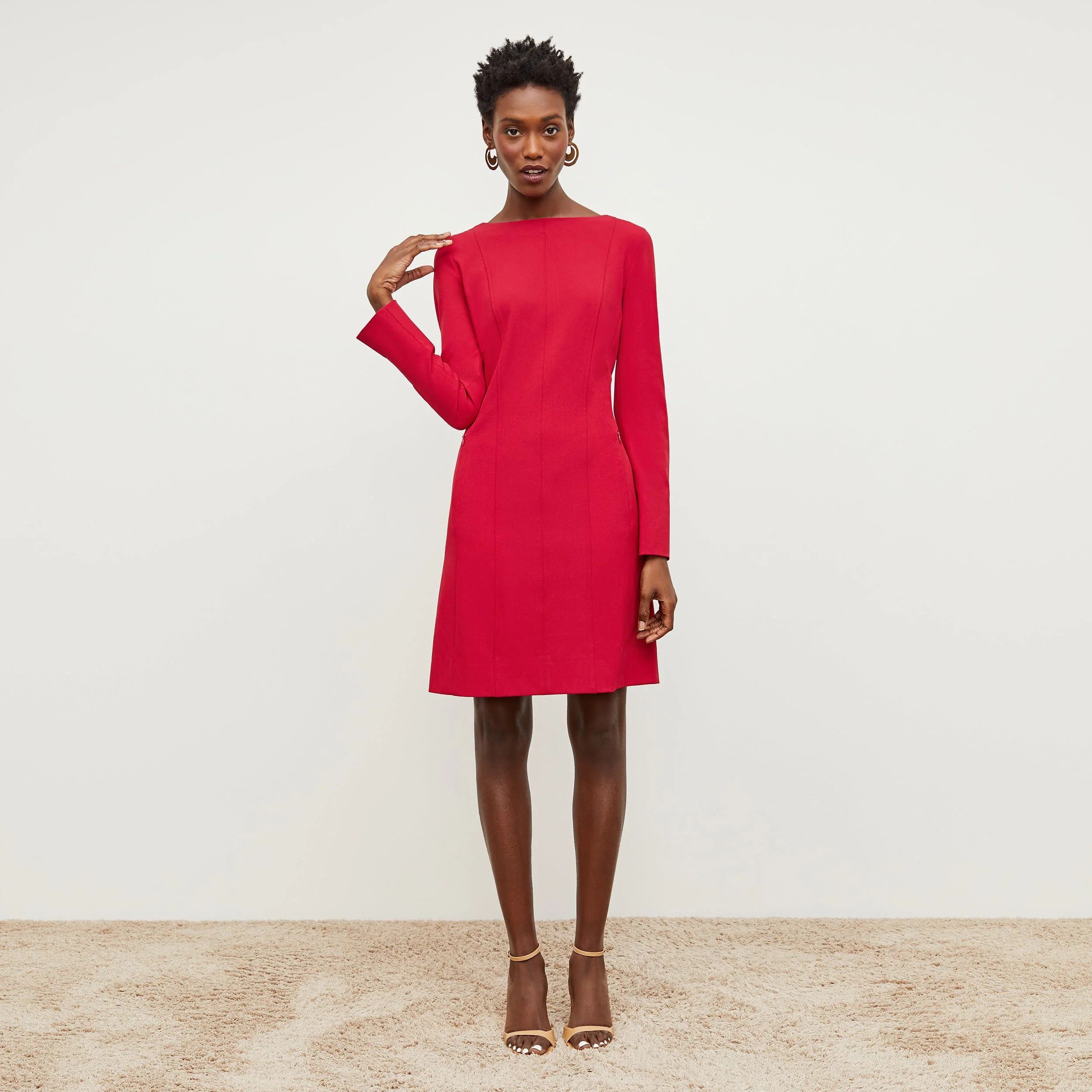 Novara Dress - Recycled WonderTex :: Rhubarb | MM LaFleur