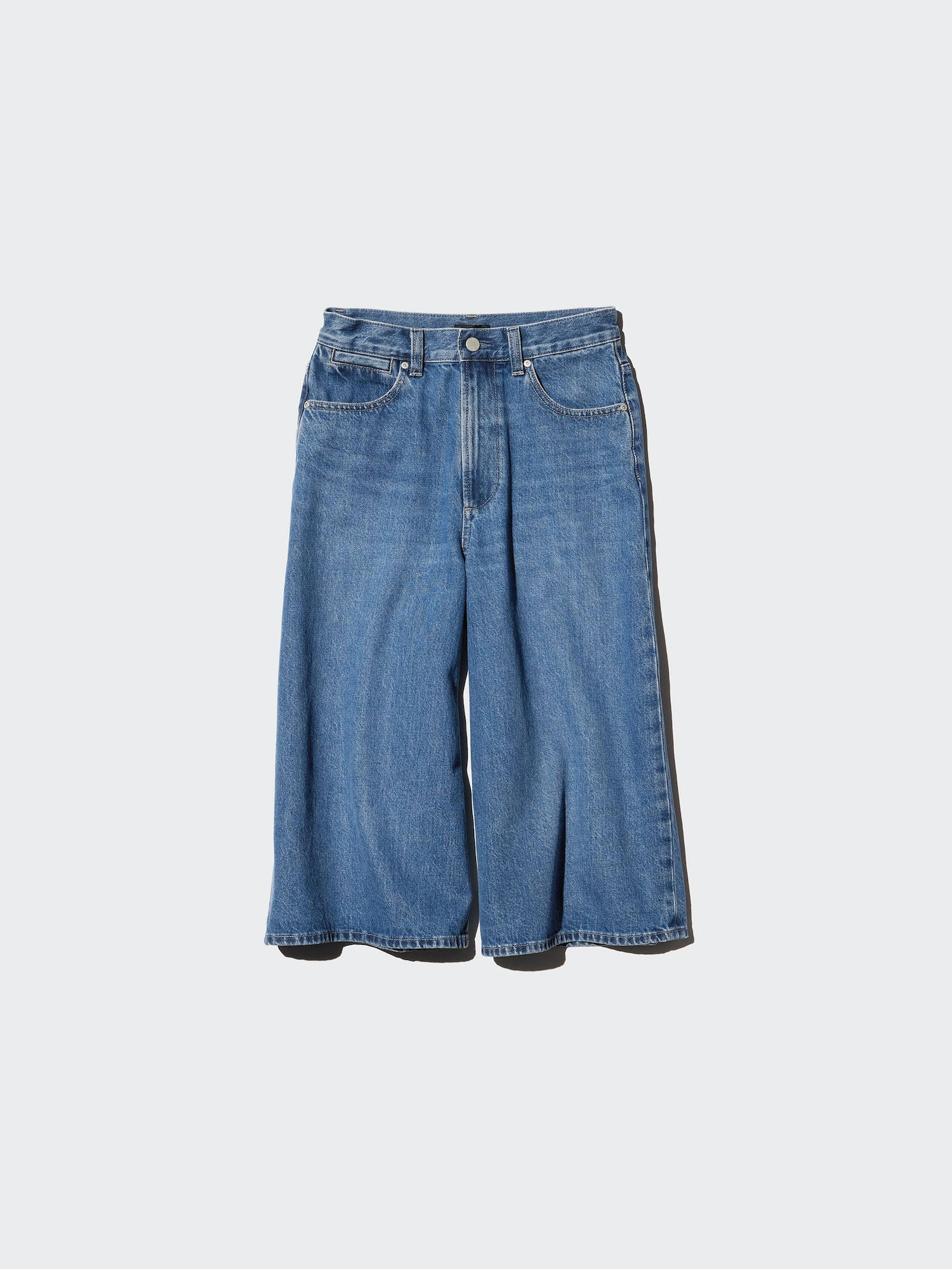 UNIQLO Women's Denim Culottes, Blue, 32 inch | UNIQLO (US)