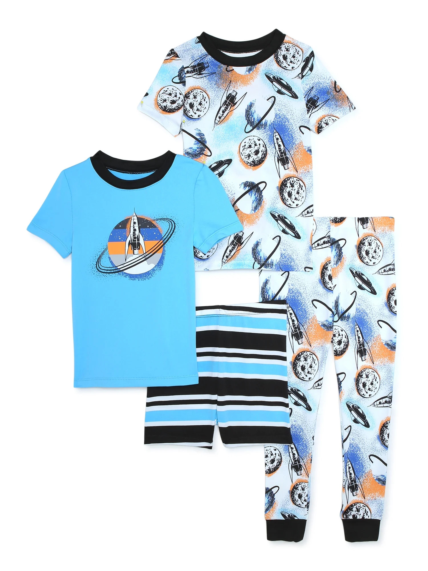 Cozy Jams Baby and Toddler Boy Pajama Sleepwear Set, 4-Piece, Sizes 12M-5T - Walmart.com | Walmart (US)