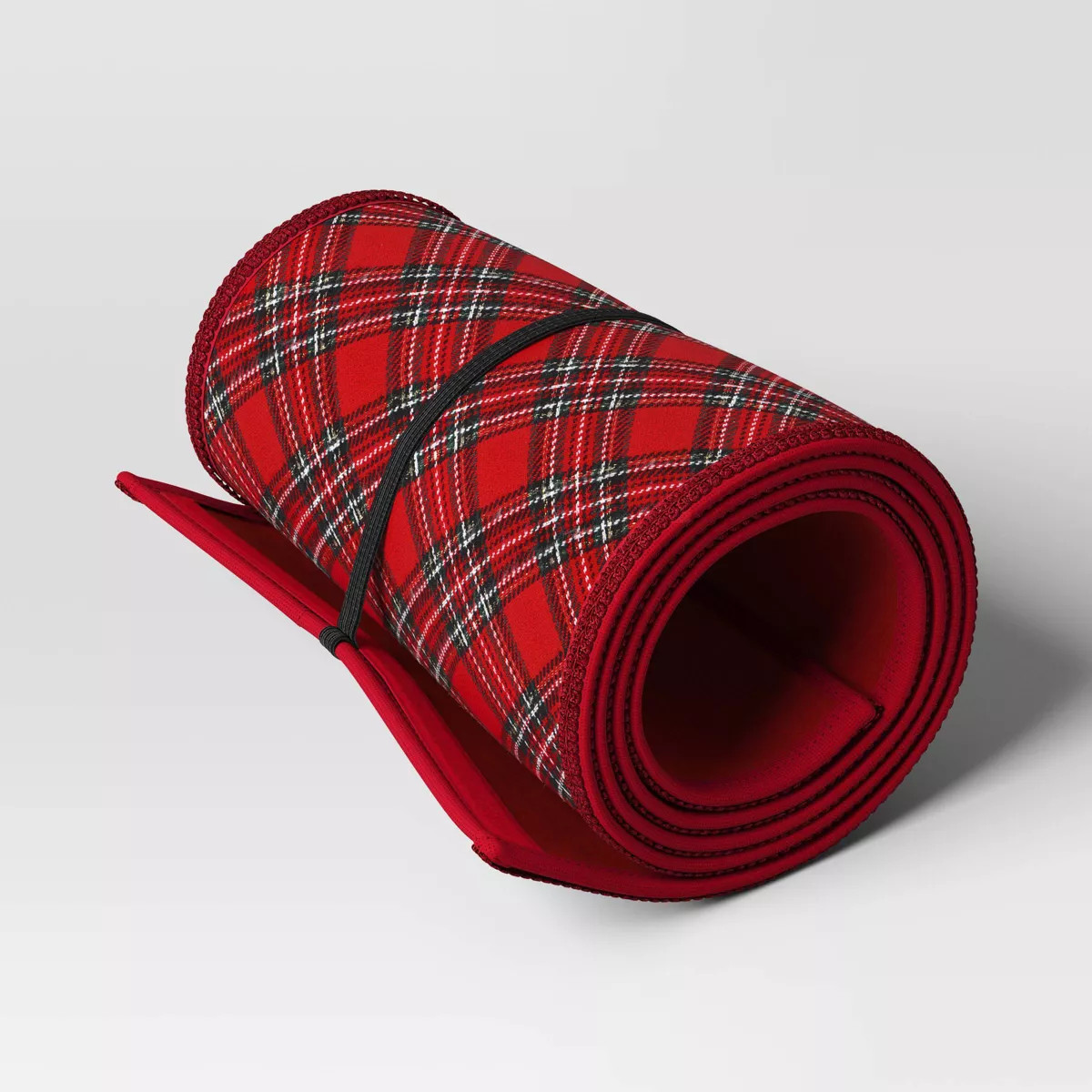 25'' Christmas Roll Up Plaid Tree Collar Red/Green - Wondershop™ | Target