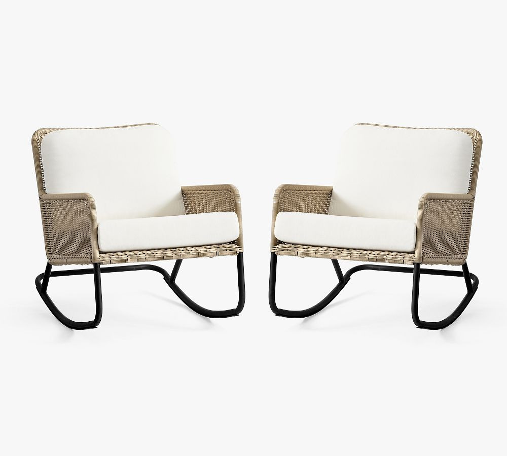 Tulum Outdoor Rocking Chair, Set of 2 | Pottery Barn (US)