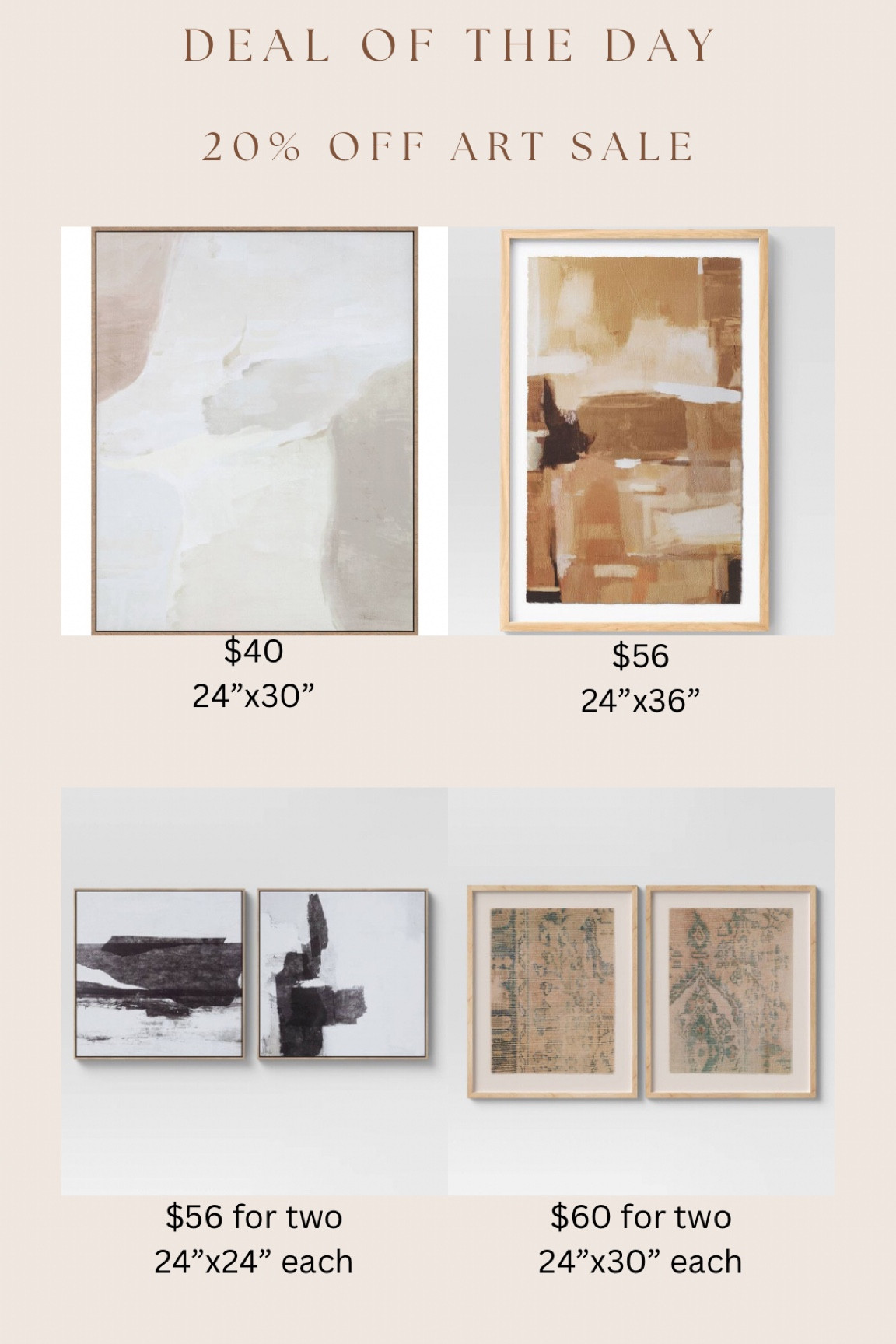 Budget friendly wall art sale 😍🙌🏻 extra 20% off right now! Click the link “see 1 deal for this item” & make sure you’re logged into your free target account! 

#LTKhome #LTKsalealert #LTKfindsunder100