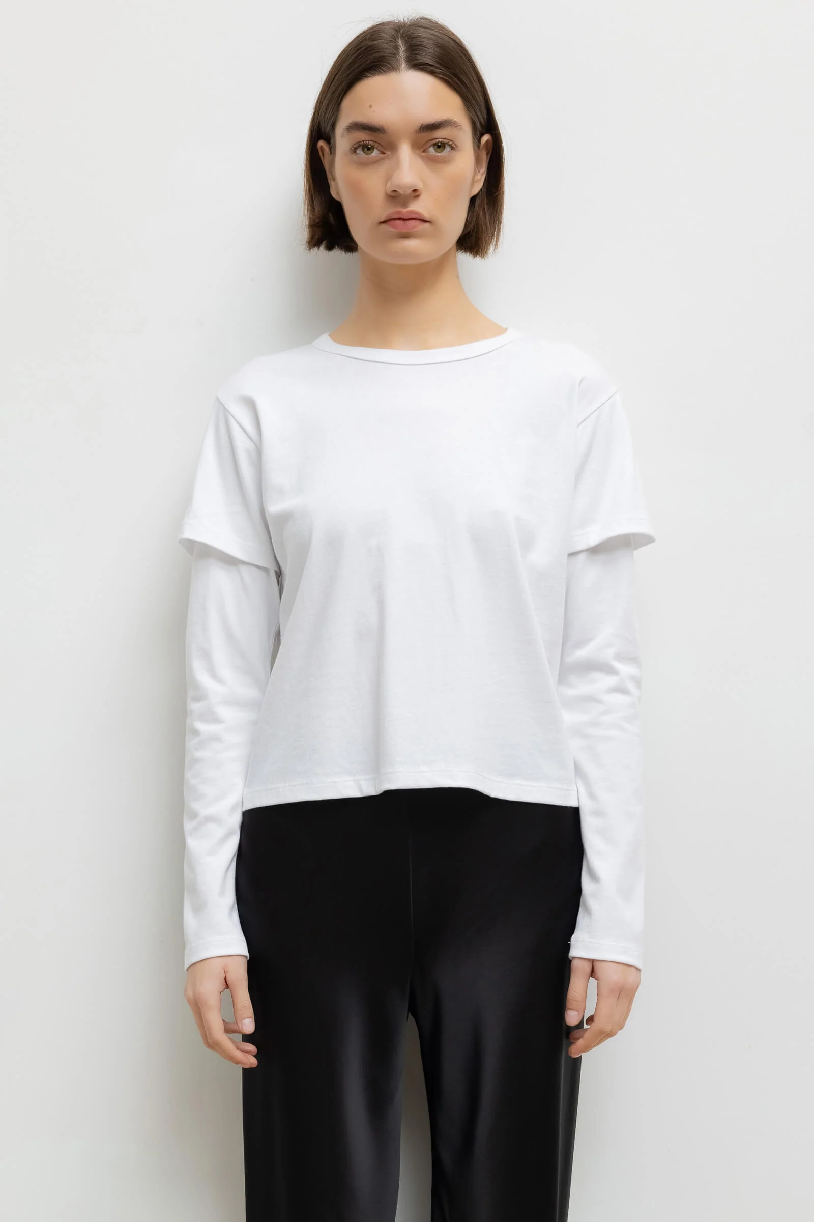 Margo Layered Long Sleeve White / L | LESET
