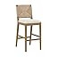 Nathan James Beacon Bohemian Boucle Bar Stool with Back, Bar Height Kitchen Island Chair, Seagras... | Amazon (US)