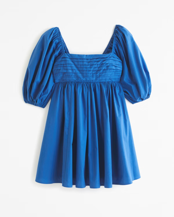Women's The A&F Emerson Poplin Puff Sleeve Mini Dress | Women's Dresses & Jumpsuits | Abercrombie... | Abercrombie & Fitch (US)