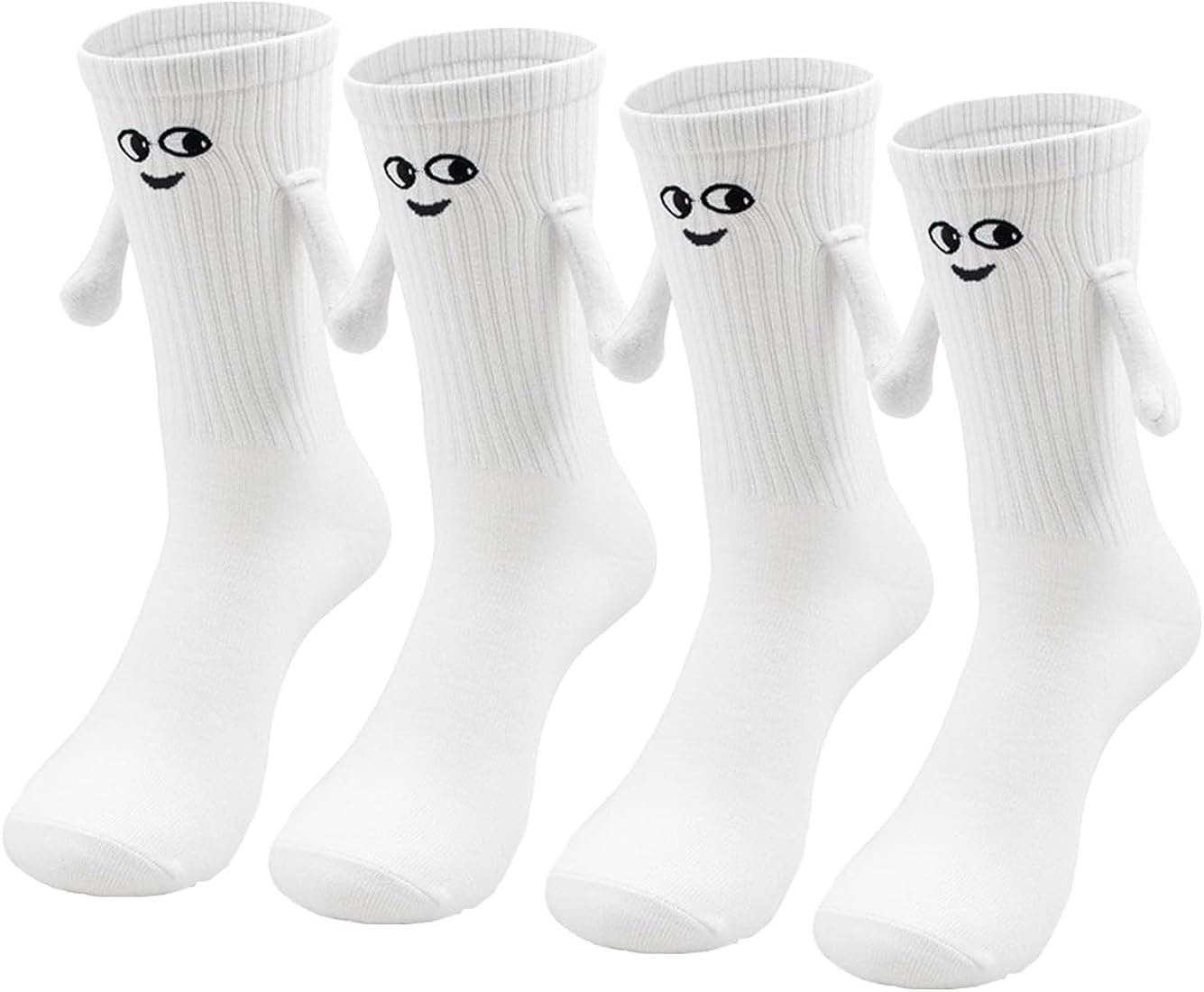 Holding Hands Socks, Funny Magnetic Suction 3D Doll Couple Socks Friendship Socks Christmas Gifts... | Amazon (US)