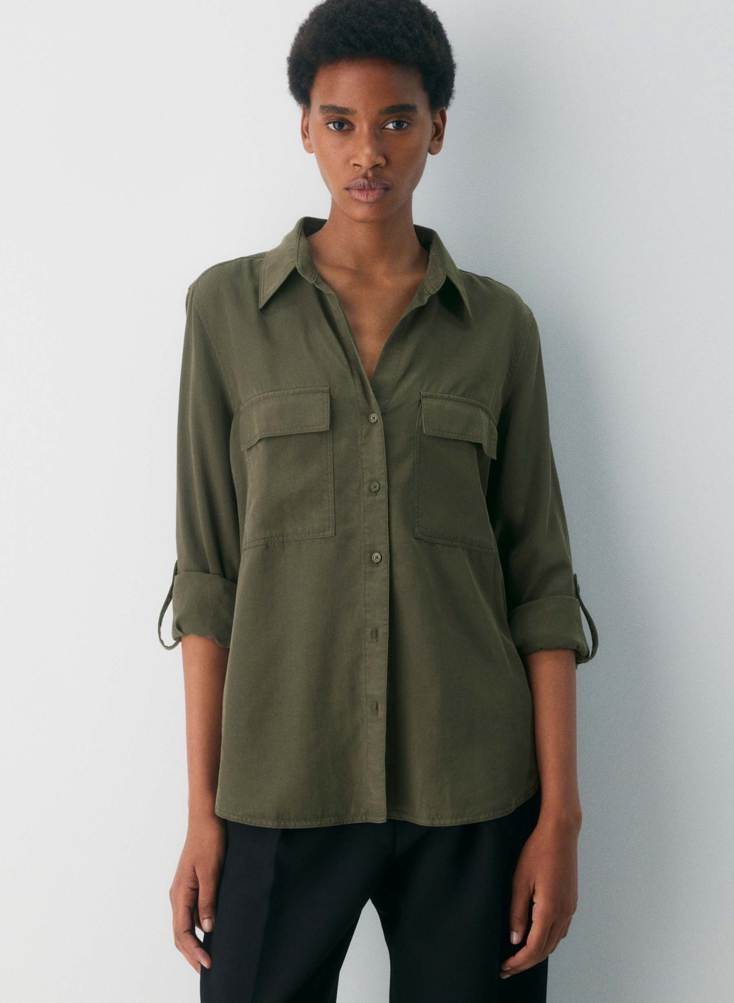 Army green/ khaki for Fall utility shirt 

#LTKworkwear #LTKstyletip