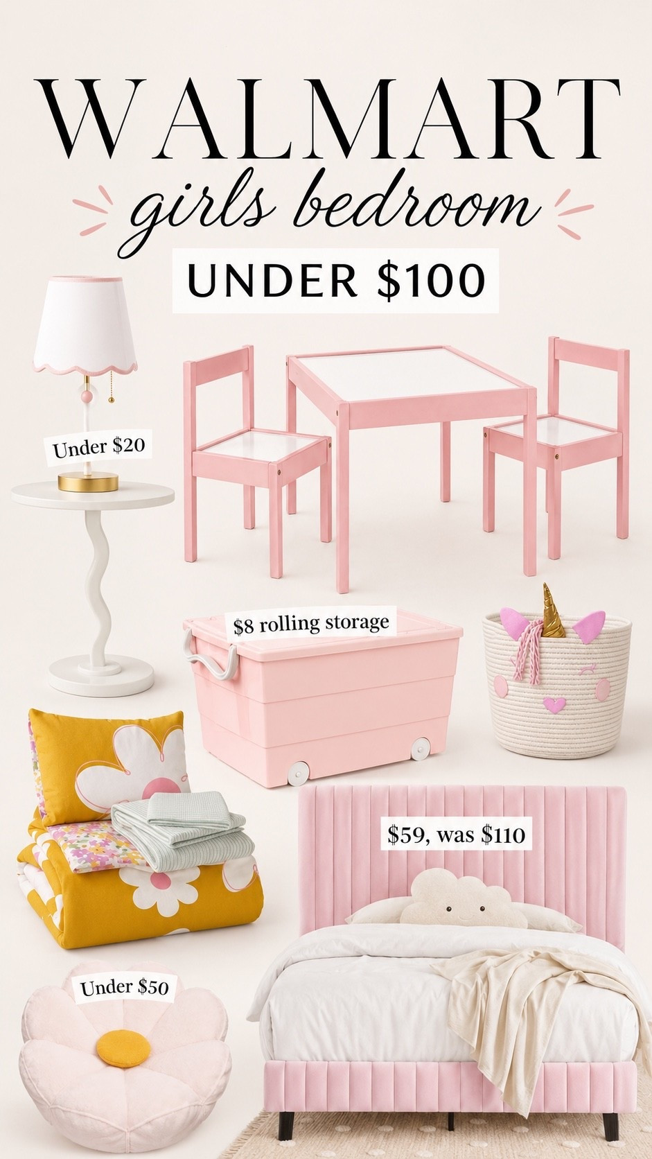 Girls bedroom finds under $100!!

#LTKSaleAlert #LTKHome #LTKSeasonal