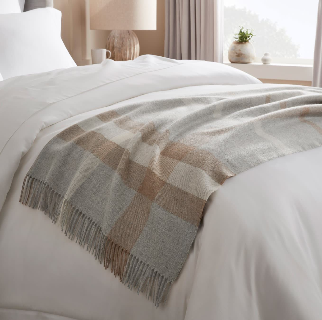 Alpaca Plaid Throw Blanket | Boll & Branch