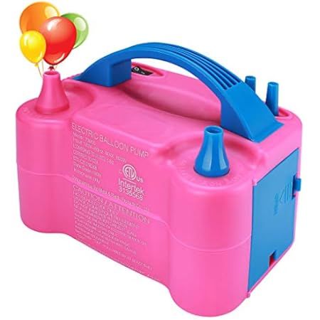 KINBON Electric Balloon Pump Air Balloon Pump Dual Nozzle Portable Balloon Inflator Blower Pump Ball | Amazon (US)