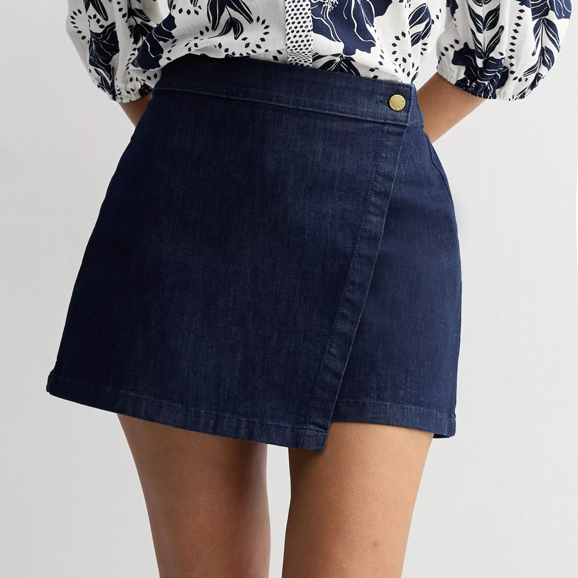 Women's Nine West Denim Wrap Skort | Kohl's