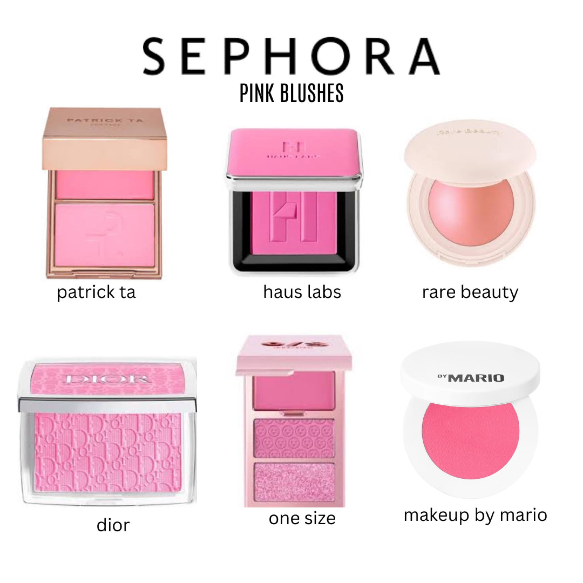 cool pink blush guide. You can find all of these at Sephora! Patrick ta, haus labs, rare beauty, Dior, one size, makeup by Mario   

#LTKxSephora #LTKbeauty