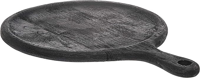 Godinger Wood Serving Tray, Charcuterie Platter Cheese Board with Metal Handles - Round | Amazon (US)