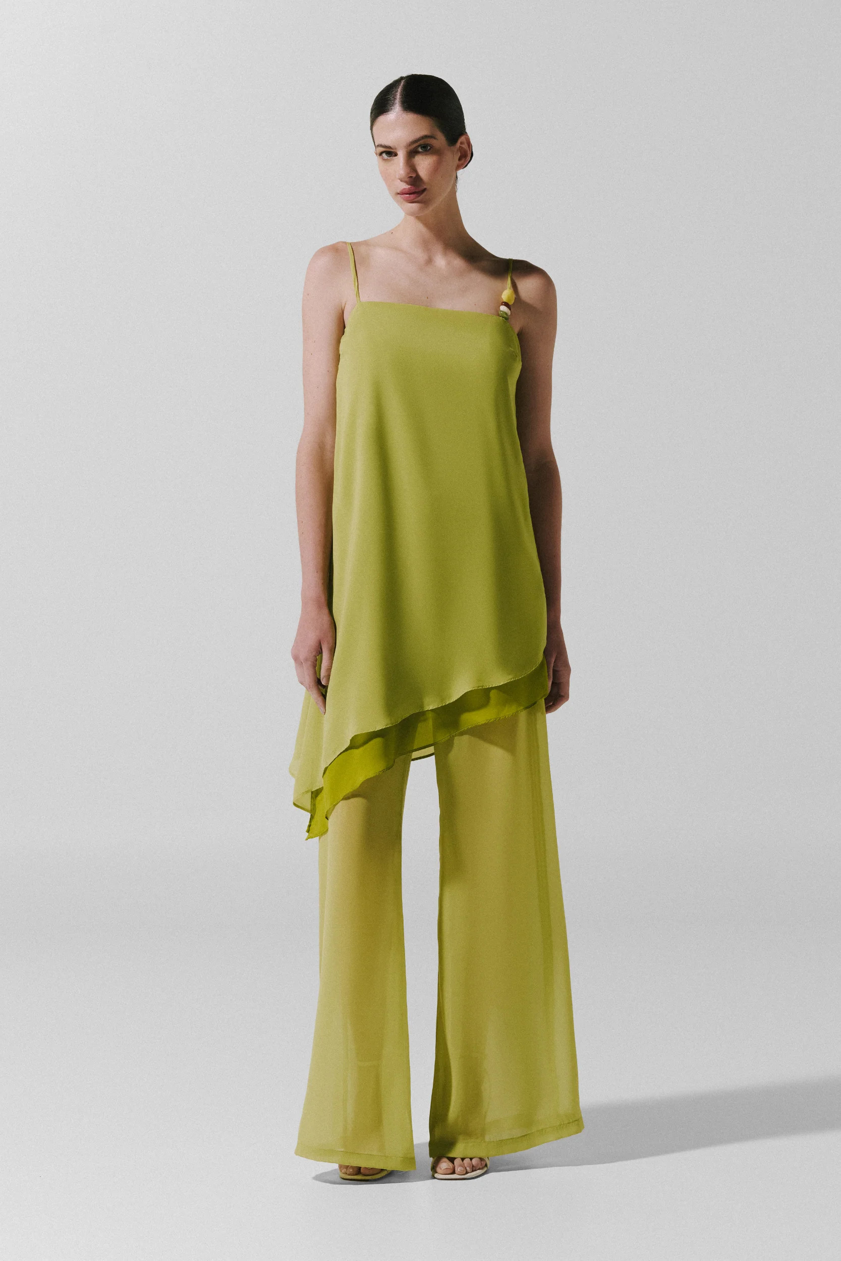 Noa Top Green in Chiffon - Spring Summer 26 | BAOBAB INT