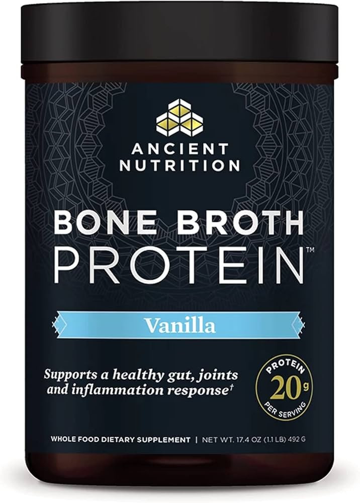 Ancient Nutrition Protein Powder Made from Real Chicken and Beef Bone Broth, Vanilla, 20g Protein... | Amazon (US)
