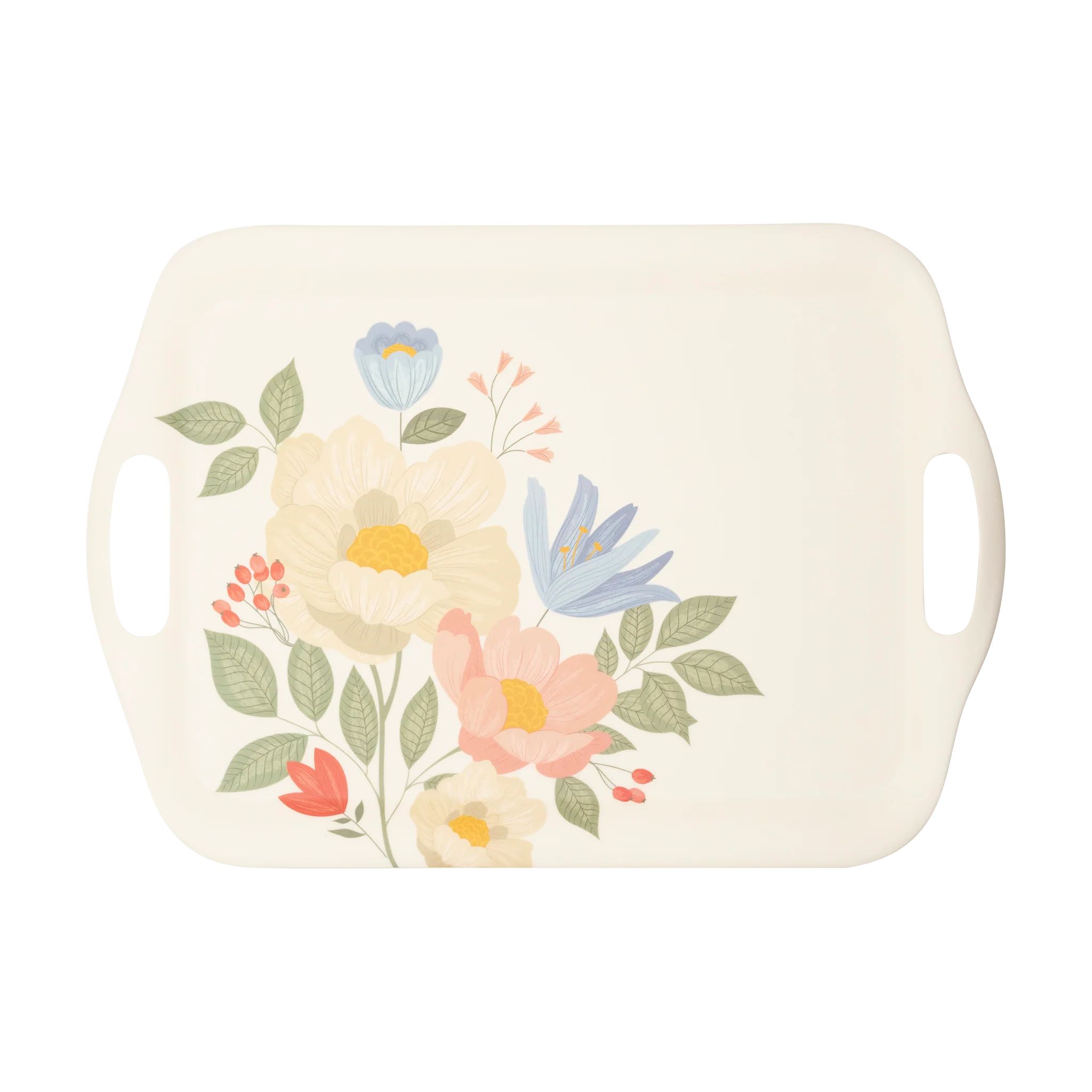 Spring Floral Reusable Bamboo Tray | My Mind's Eye