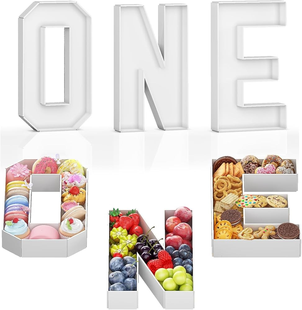 ONE Charcuterie Board Letters Fillable, ONE Cardboard Letters for Charcuterie, ONE Letters for Fo... | Amazon (US)