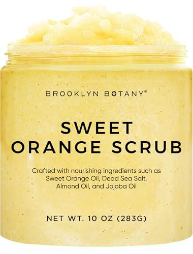 Brooklyn Botany Sweet Orange Body Scrub - Moisturizing and Exfoliating Body, Face, Hand, Foot Scrub - Fights Stretch Marks, Fine Lines, Wrinkles - Great Gifts for Women & Men - 10 oz | Amazon (US)