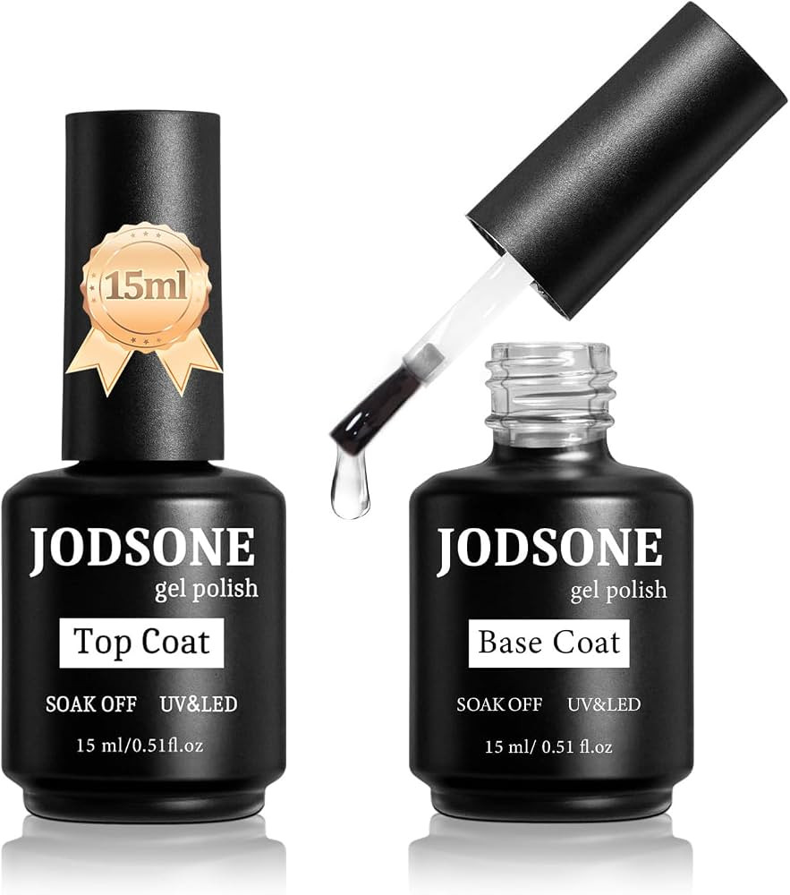 JODSONE 2 Bottles of Top Coat Base Coat Set No Wipe Foundation Combination Bright Surface At Home... | Amazon (US)