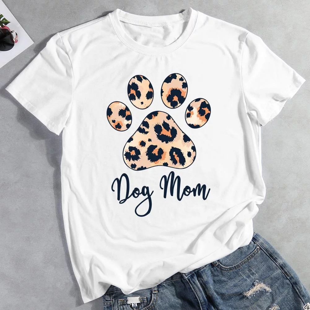 LoyGkgas Fashion Dog Mom Short Sleeve T-shirt (White S) - Walmart.com | Walmart (US)