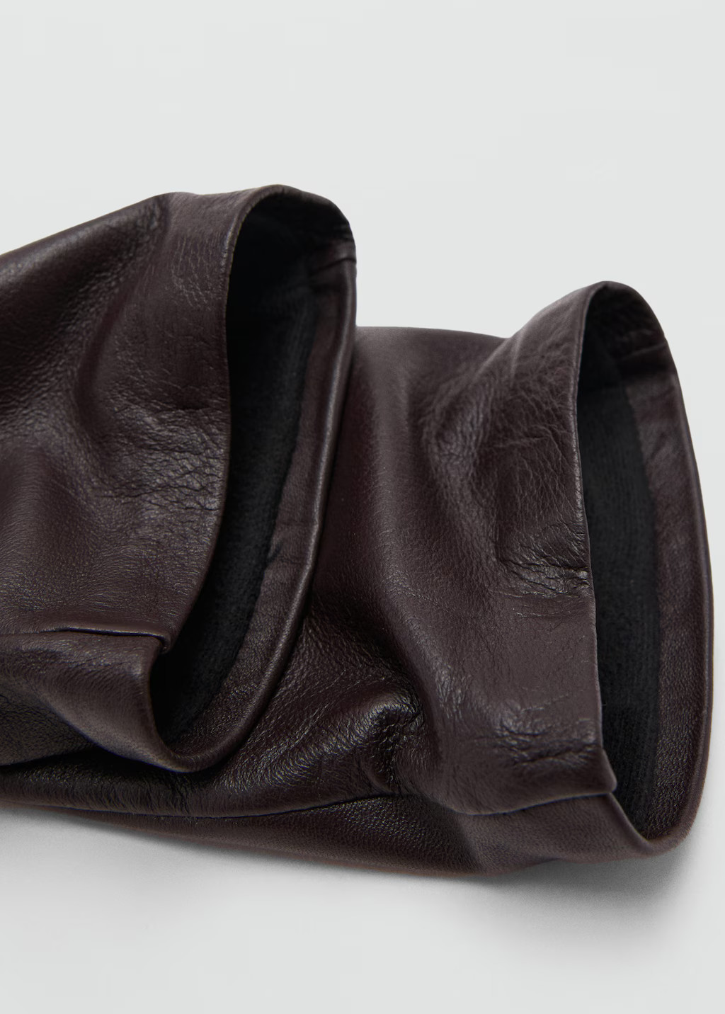 Leather long gloves chocolate - Woman - S - MANGO | Mango (US/MX/AU)