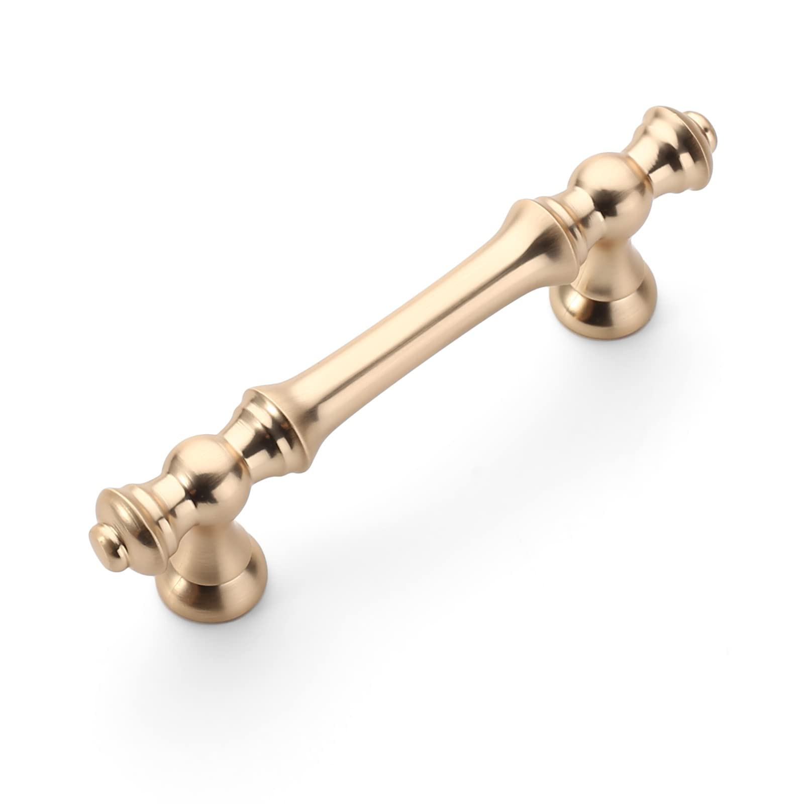 Amerdeco 10 Pack Brushed Brass Cabinet Pulls 3 Inch(76mm) Hole Center Cabinet Hardware Gold Kitch... | Amazon (US)