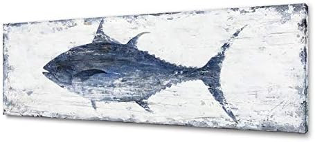 Amazon.com: Yihui Arts Canvas Wall Art Hand Painted Abstract Tuna Fish Painting Modern Artwork Co... | Amazon (US)