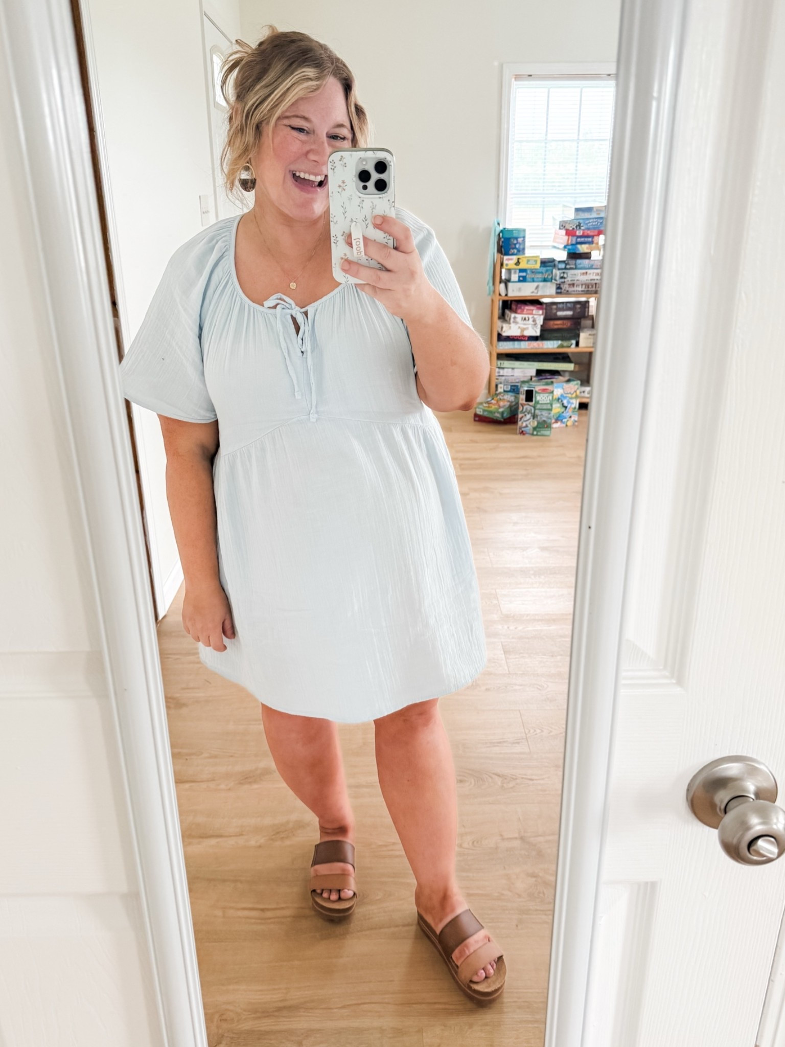 Wearing a large petite in my dress

#LTKMidsize #LTKBump #LTKSaleAlert