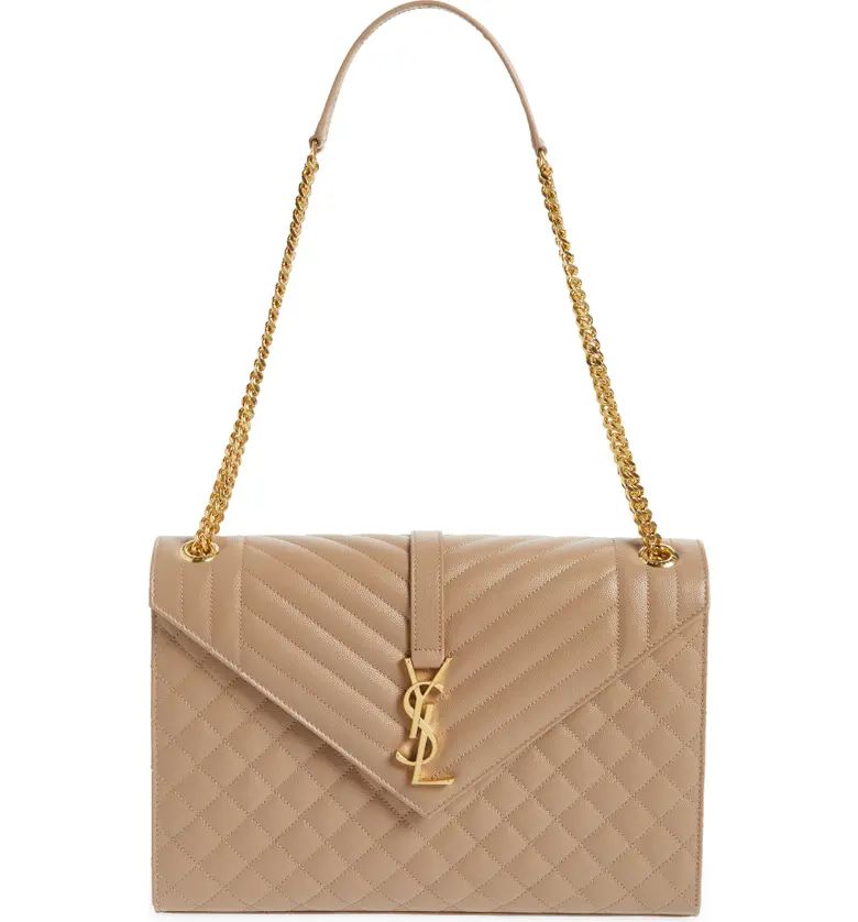 Saint Laurent Large Envelope Calfskin Shoulder Bag | Nordstrom | Nordstrom