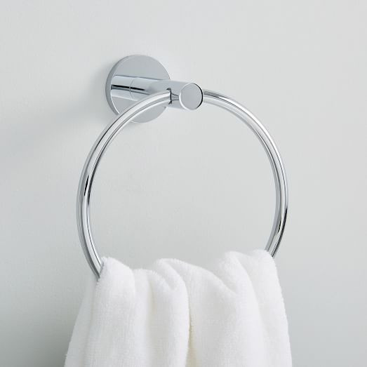 Modern Overhang Bath Hardware - Chrome | West Elm (US)