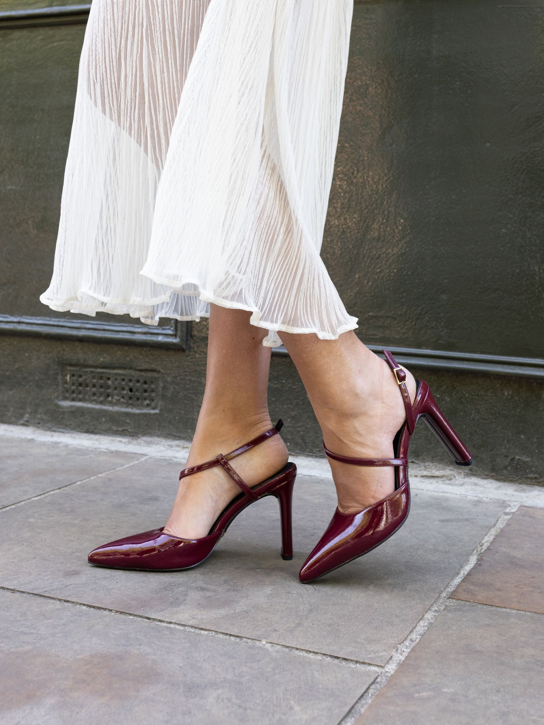 Novo Novo Red Indie Point Toe Strappy Court Shoes | Next AU