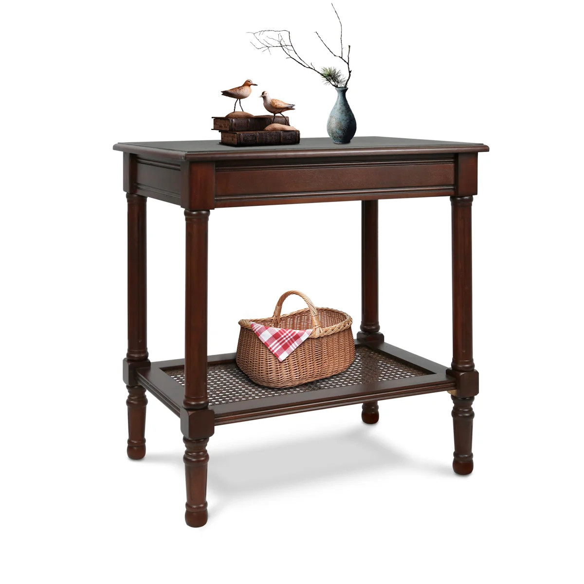 Alenda Solid and Manufactured Wood End Table with Storage Shelf | Wayfair North America