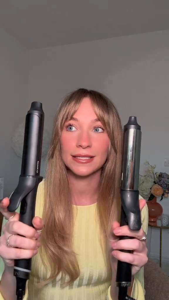 hairstylist answers your DM’s - ghd soft curl tong or ghd chronos grand tong? 🤔 #hairstylist  #ghd  #curlingiron #chloeswiftstylist 

 #LTKluxury #LTKbeauty #LTKstyletip