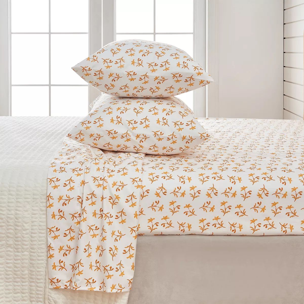 Great Bay Home Watercolor Floral Microfiber Wrinkle-Resistant Sheet Set | Target