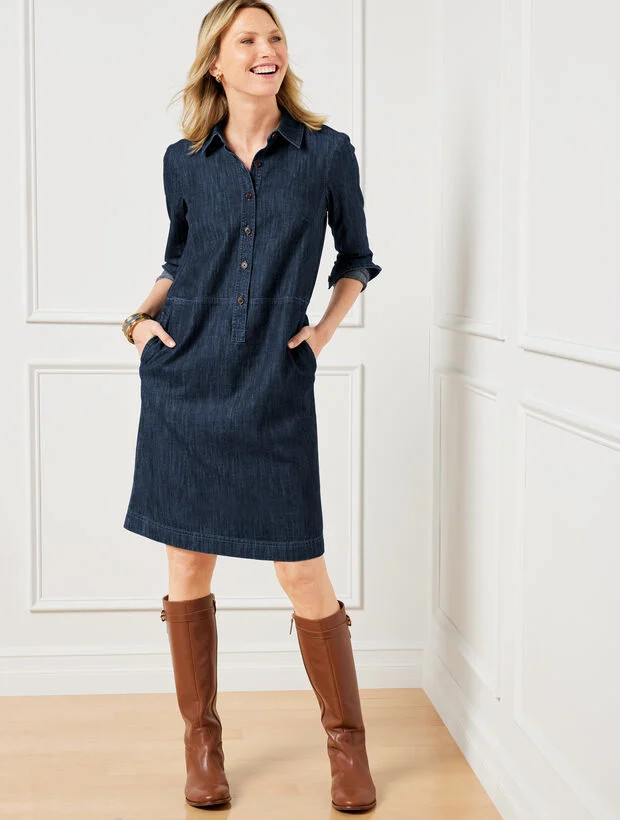 Denim Popover Shirtdress | Talbots