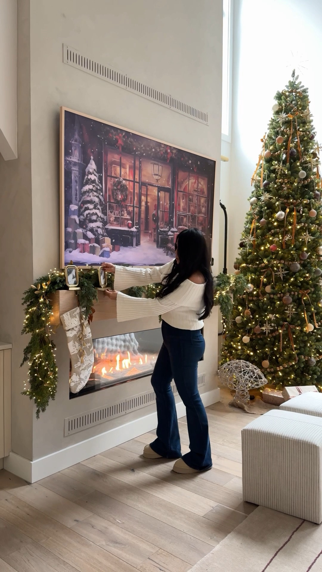 Christmas Mantel
• 2 x 6’ Amazon garlands
• 2 x  66” Afloral cedar garland 
• 3 metal garland 
• 1 string of fairy lights

Christmas decor, holiday decor, Christmas tree 

#LTKHome #LTKHoliday #LTKCyberWeek