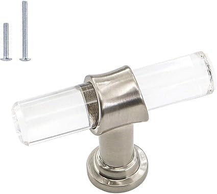 homdiy Crystal Cabinet Knobs Brushed Nickel Drawer Knobs (10 Pack) - HD9165SNB Cabinet Hardware A... | Amazon (US)