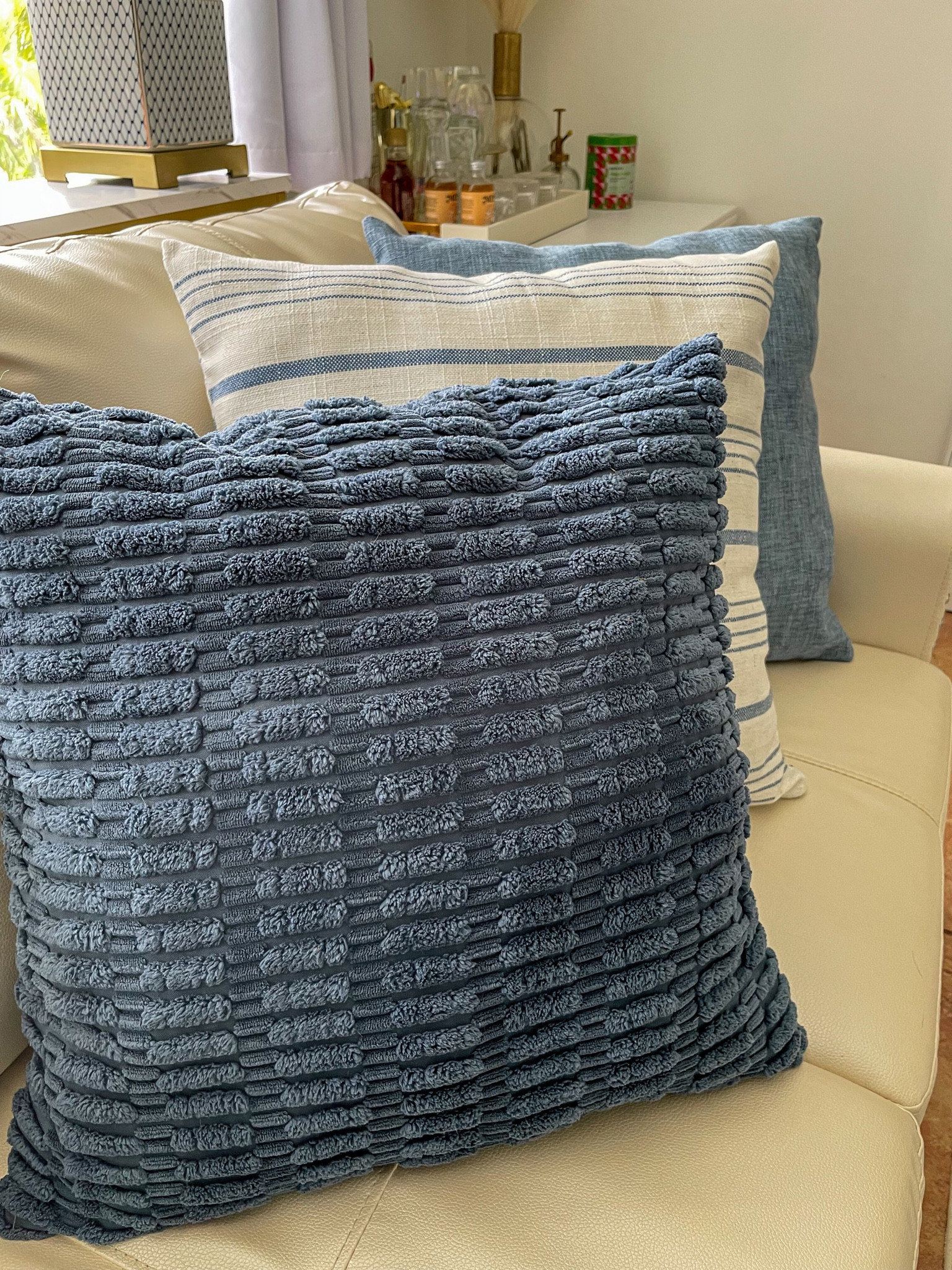 Wanted a coast chic look and these pillow cases did the job oh so well! #coastalchic #amazonhome #founditonamazon

#LTKhome