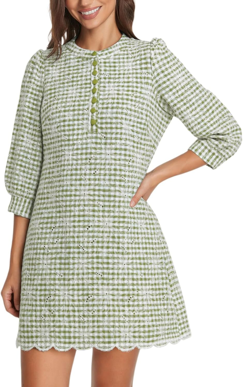 D-Sun Women's Floral Jacquard Dress Embroidered Cocktail Shift Dresses | Amazon (US)