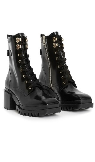 Indigo Boot in Black Shine | Revolve Clothing (Global)