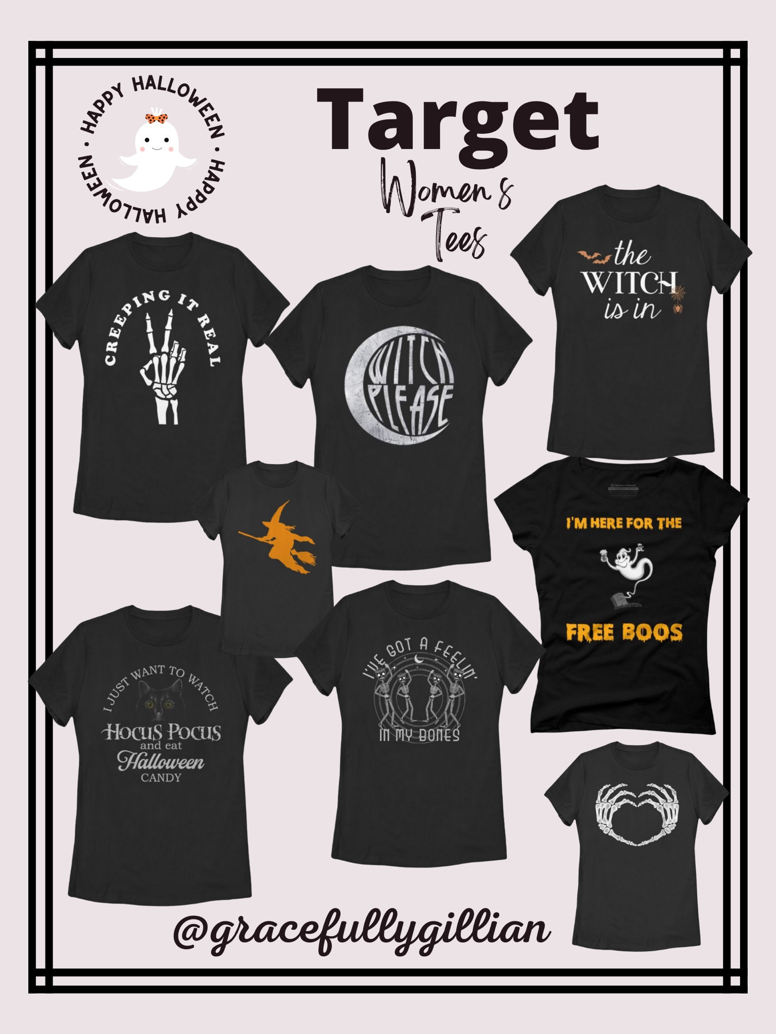Women’s Halloween Tees



#halloween #graphictees #tees #targetfinds 

#LTKSeasonal #LTKstyletip #LTKunder50